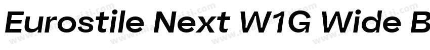 Eurostile Next W1G Wide Bold It字体转换